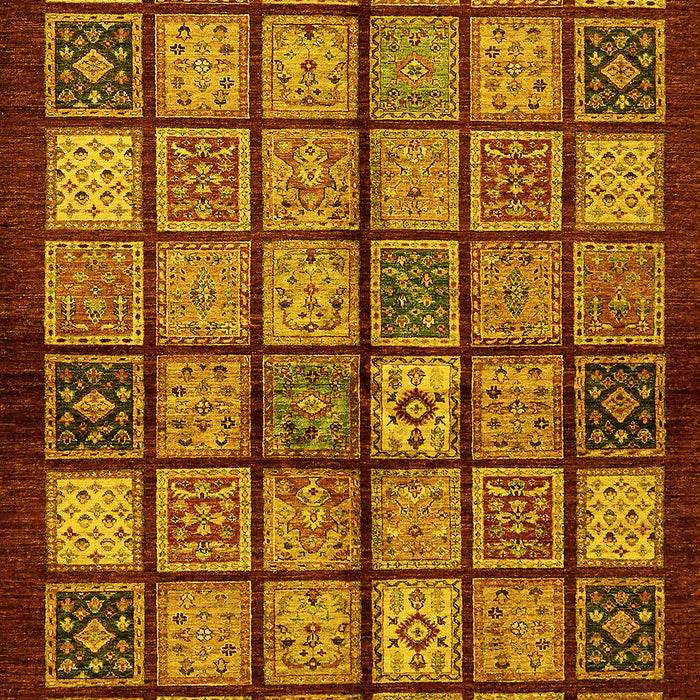 Abstract Yellow Modern Rug, abs627yw