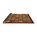 Sideview of Abstract Brown Modern Rug, abs627brn