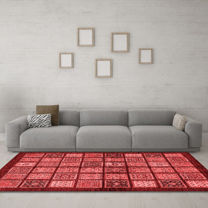 Modern Red Washable Rugs