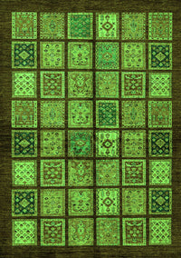 Abstract Green Modern Rug, abs627grn