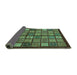 Sideview of Abstract Turquoise Modern Rug, abs627turq