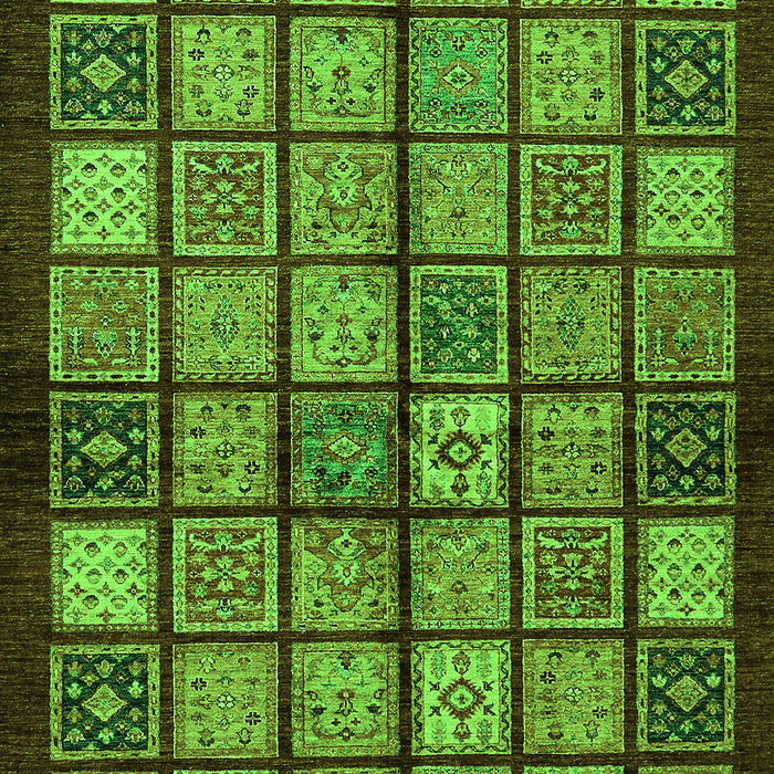 Machine Washable Abstract Green Modern Area Rugs, wshabs627grn