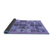 Sideview of Abstract Blue Modern Rug, abs628blu