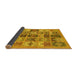 Sideview of Abstract Yellow Modern Rug, abs628yw