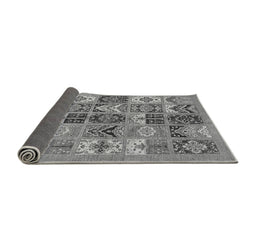 Sideview of Abstract Gray Modern Rug, abs628gry