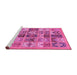 Sideview of Machine Washable Abstract Pink Modern Rug, wshabs628pnk