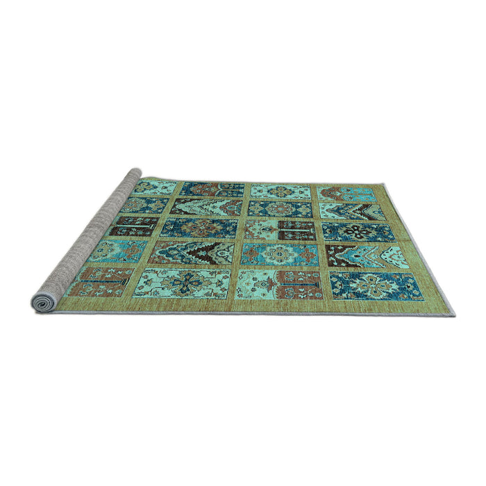 Sideview of Machine Washable Abstract Light Blue Modern Rug, wshabs628lblu
