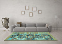 Machine Washable Abstract Light Blue Modern Rug, wshabs628lblu