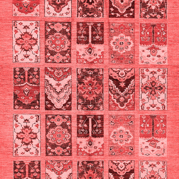 Machine Washable Abstract Red Modern Rug, wshabs628red