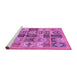 Sideview of Machine Washable Abstract Purple Modern Area Rugs, wshabs628pur