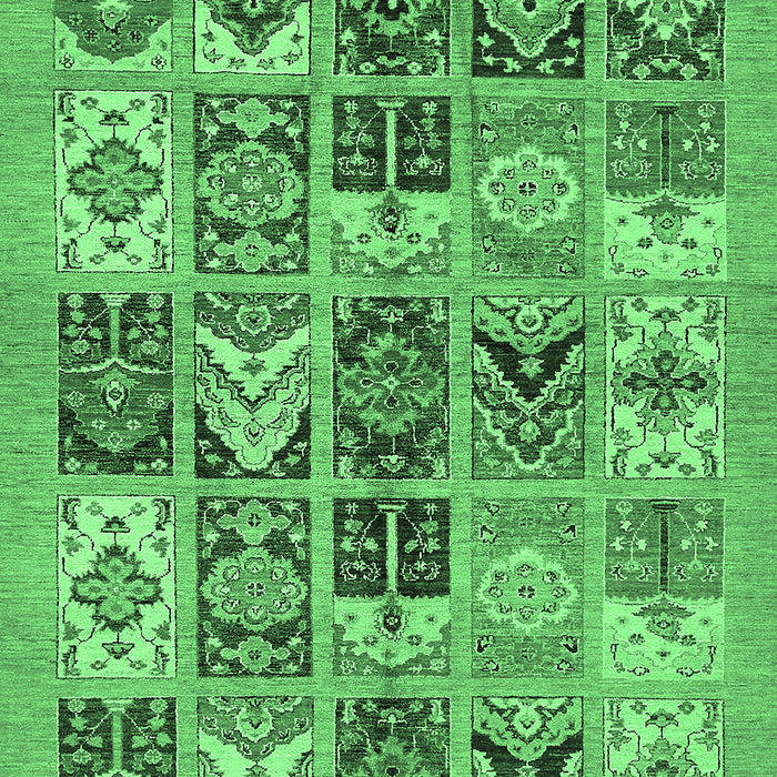 Machine Washable Abstract Emerald Green Modern Area Rugs, wshabs628emgrn