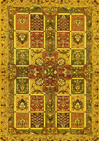 Abstract Yellow Modern Rug, abs629yw