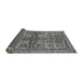 Sideview of Abstract Gray Modern Rug, abs629gry