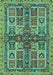 Abstract Turquoise Modern Rug, abs629turq