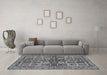 Machine Washable Abstract Gray Modern Rug in a Living Room,, wshabs629gry