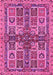 Machine Washable Abstract Pink Modern Rug, wshabs629pnk