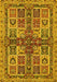 Machine Washable Abstract Yellow Modern Rug, wshabs629yw