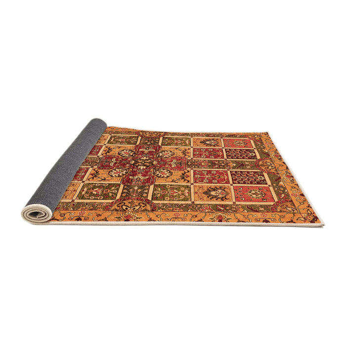 Sideview of Abstract Orange Modern Rug, abs629org