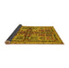 Sideview of Abstract Yellow Modern Rug, abs629yw