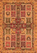 Machine Washable Abstract Orange Modern Area Rugs, wshabs629org