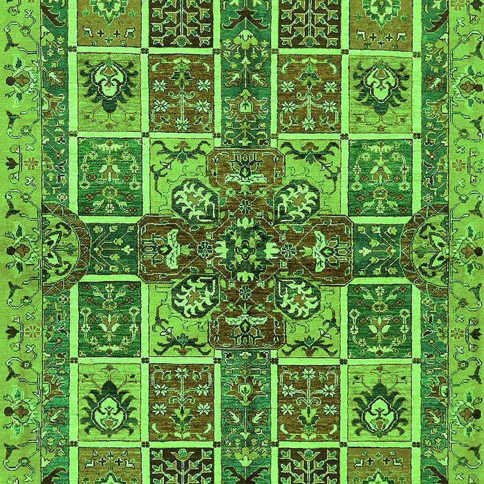 Machine Washable Abstract Green Modern Area Rugs, wshabs629grn