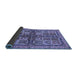 Sideview of Abstract Blue Modern Rug, abs629blu