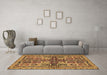 Machine Washable Abstract Brown Modern Rug in a Living Room,, wshabs629brn