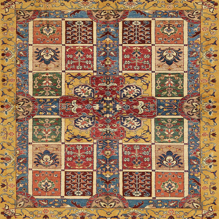 Square Abstract Metallic Gold Modern Rug, abs629