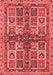 Abstract Red Modern Area Rugs