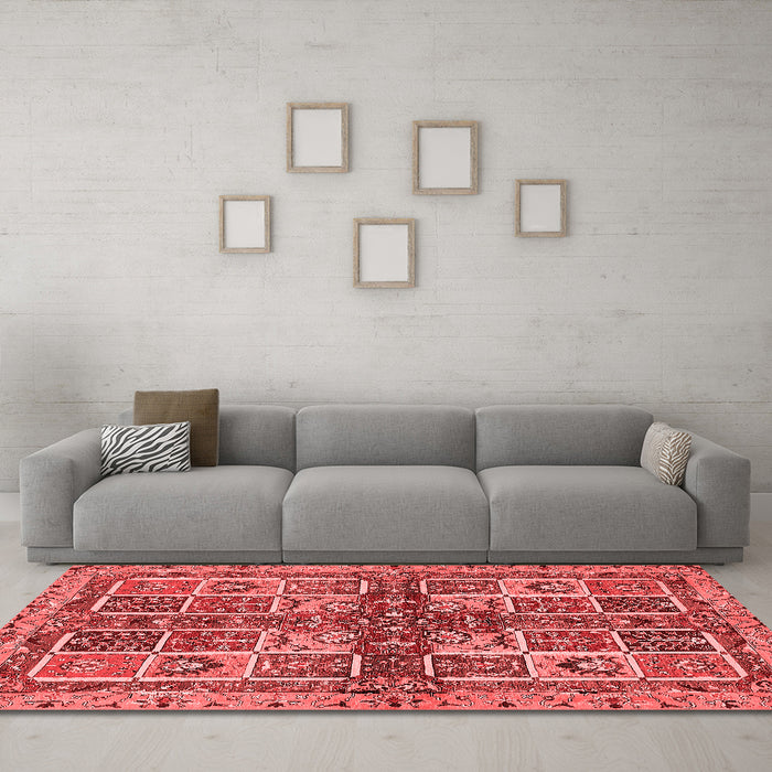 Modern Red Washable Rugs