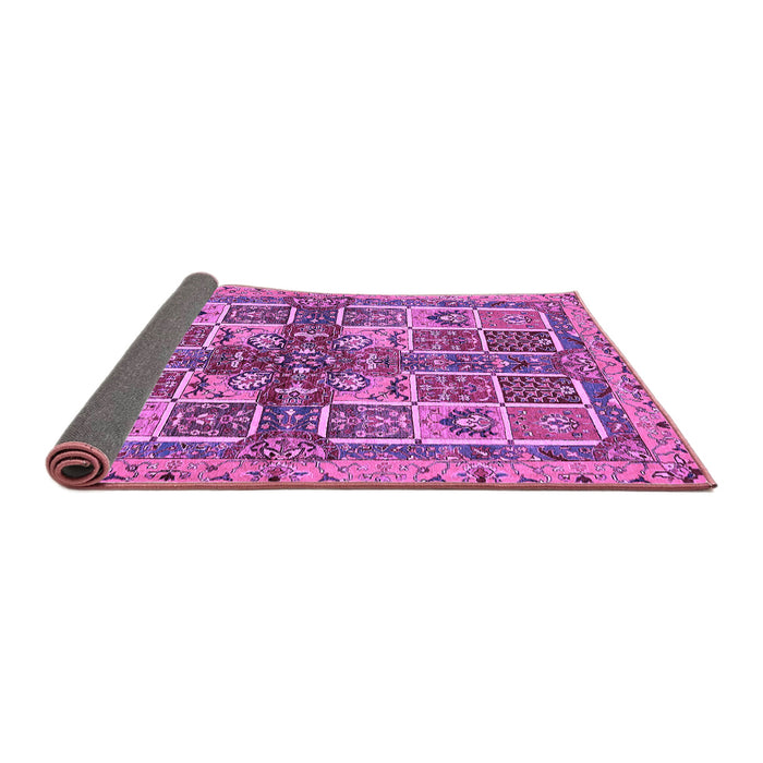 Sideview of Abstract Purple Modern Rug, abs629pur