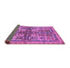 Sideview of Abstract Purple Modern Rug, abs629pur