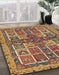 Machine Washable Abstract Metallic Gold Rug in a Family Room, wshabs629