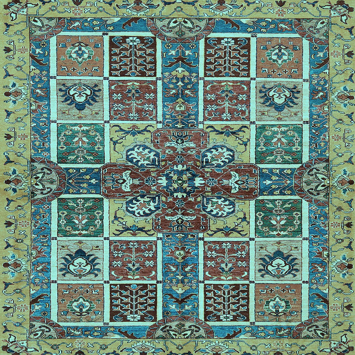 Square Abstract Light Blue Modern Rug, abs629lblu
