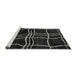 Sideview of Machine Washable Abstract Gray Modern Rug, wshabs62gry