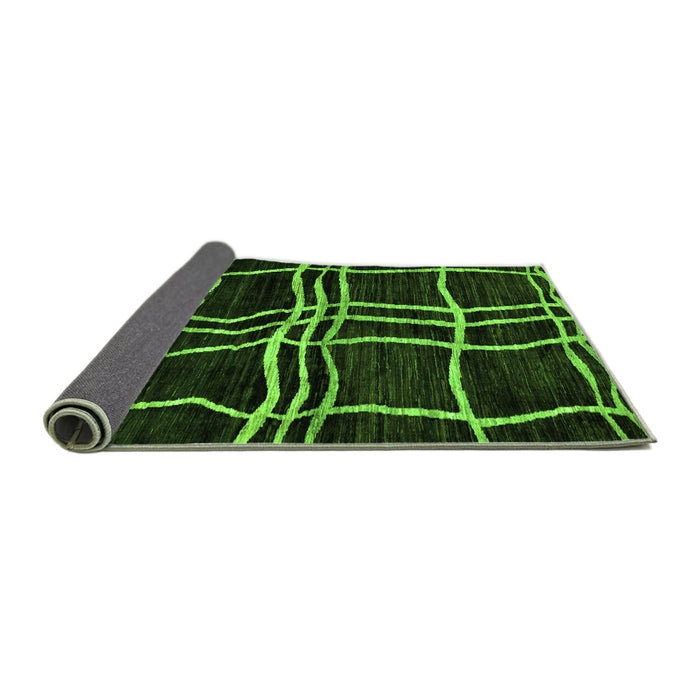 Sideview of Abstract Green Modern Rug, abs62grn