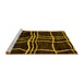 Sideview of Machine Washable Abstract Yellow Modern Rug, wshabs62yw