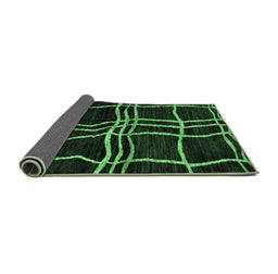 Sideview of Abstract Emerald Green Modern Rug, abs62emgrn