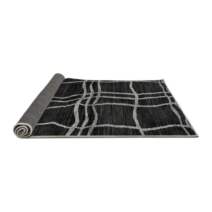 Sideview of Abstract Gray Modern Rug, abs62gry
