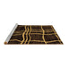 Sideview of Machine Washable Abstract Brown Modern Rug, wshabs62brn