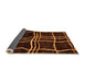 Sideview of Abstract Orange Modern Rug, abs62org