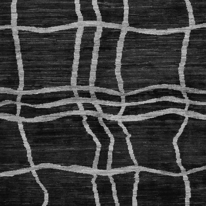 Machine Washable Abstract Gray Modern Rug, wshabs62gry