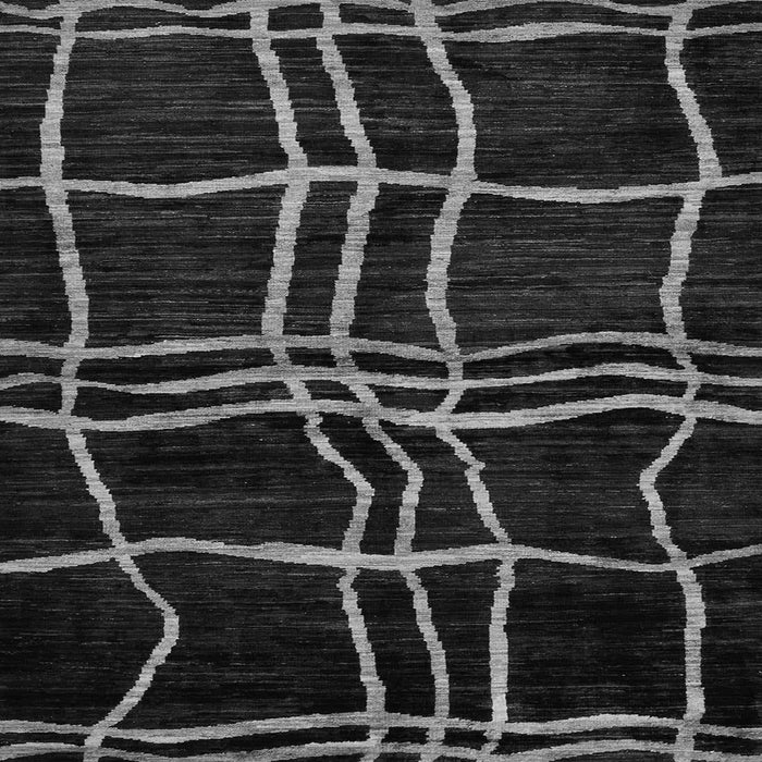 Square Machine Washable Abstract Gray Modern Rug, wshabs62gry