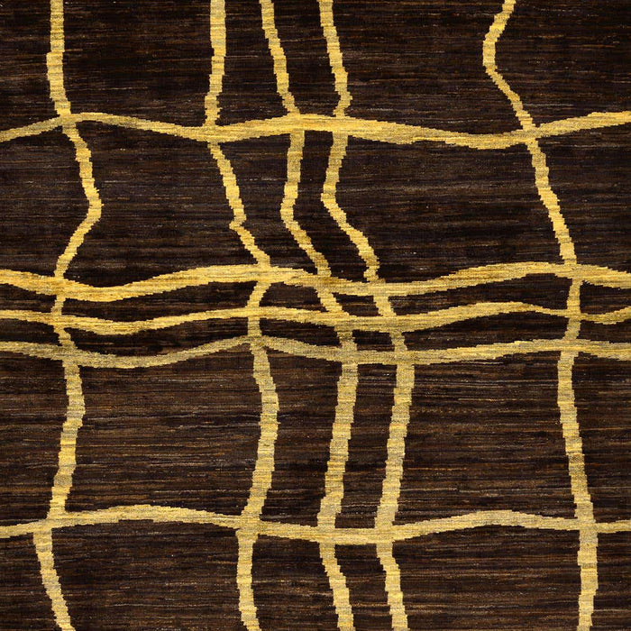 Abstract Dark Bisque Brown Modern Rug, abs62