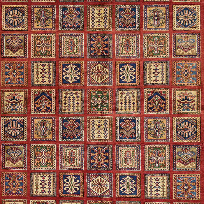 Machine Washable Abstract Tomato Red Rug, wshabs630