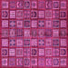 Square Southwestern Pink Country Rug, abs630pnk