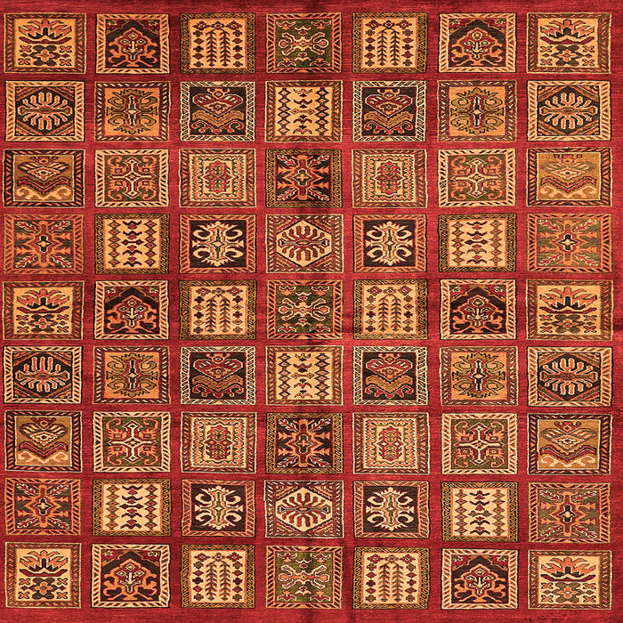 Square Southwestern Orange Country Rug, abs630org