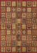 Machine Washable Southwestern Brown Country Rug, wshabs630brn