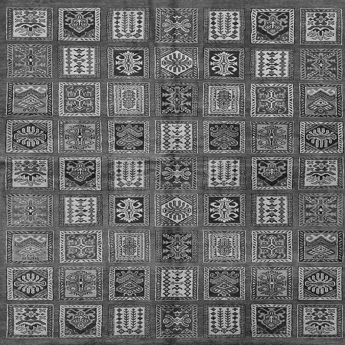 Square Southwestern Gray Country Rug, abs630gry