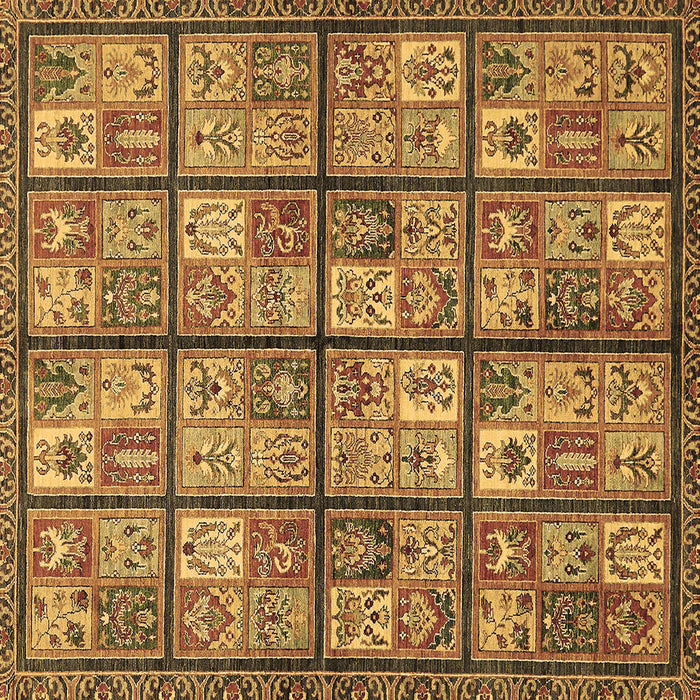 Square Machine Washable Abstract Brown Modern Rug, wshabs631brn